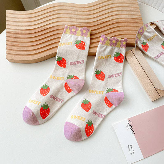 Sunday with Mama Strawberry Socks
