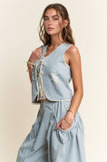Load image into Gallery viewer, Cinderella Denim Striped Barrel Pants