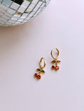 Load image into Gallery viewer, Dancing Queen Cherry Huggie Earrings