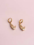 Load image into Gallery viewer, Deep Dive Palm Reader Huggie Earrings