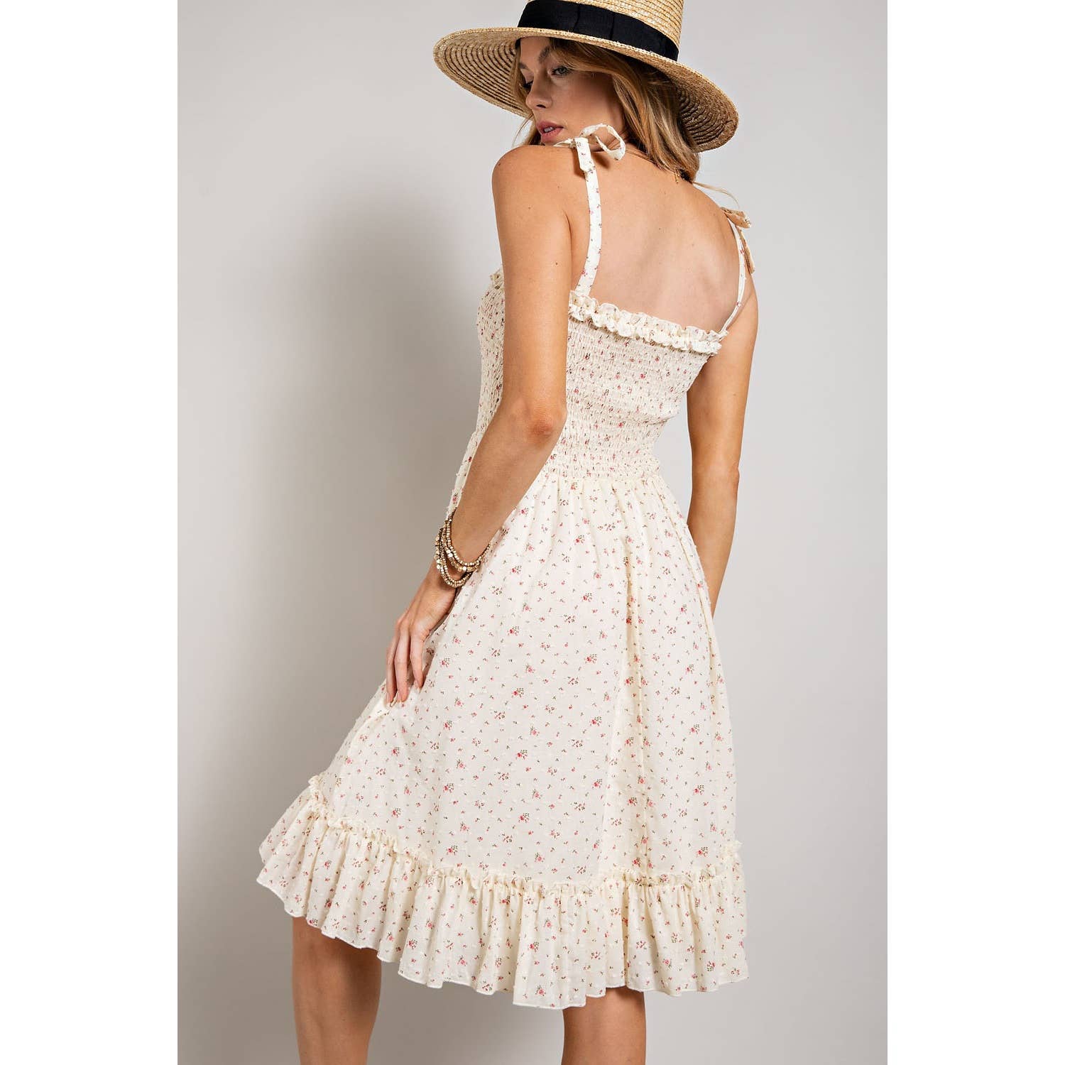 Tea Party Flower Smock Dress