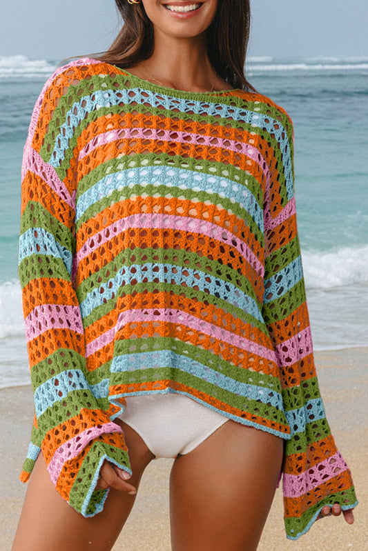 Firecracker Crochet Sweater Cover Up