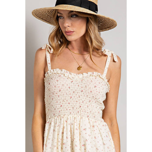 Tea Party Flower Smock Dress
