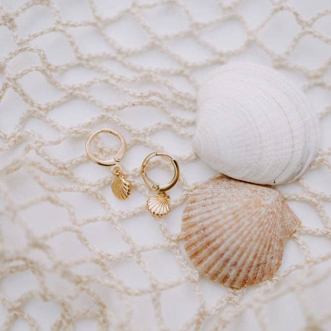 Triton Sea Shell Hoops