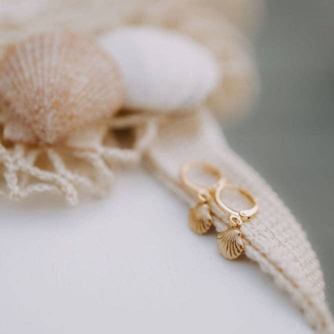 Triton Sea Shell Hoops