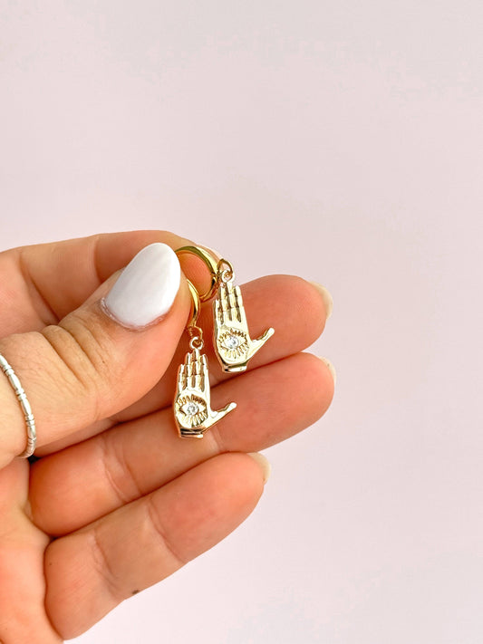 Deep Dive Palm Reader Huggie Earrings