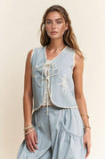 Load image into Gallery viewer, Bibbidi-Bobbidi-Boo Striped Denim Vest
