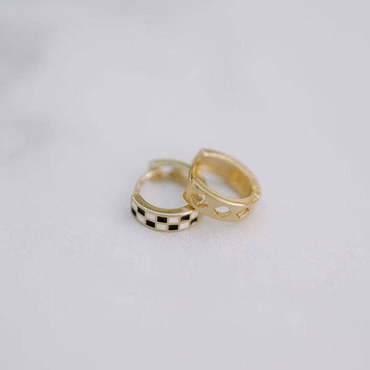 Ying & Yang Checkered Hoops