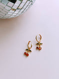 Load image into Gallery viewer, Dancing Queen Cherry Huggie Earrings
