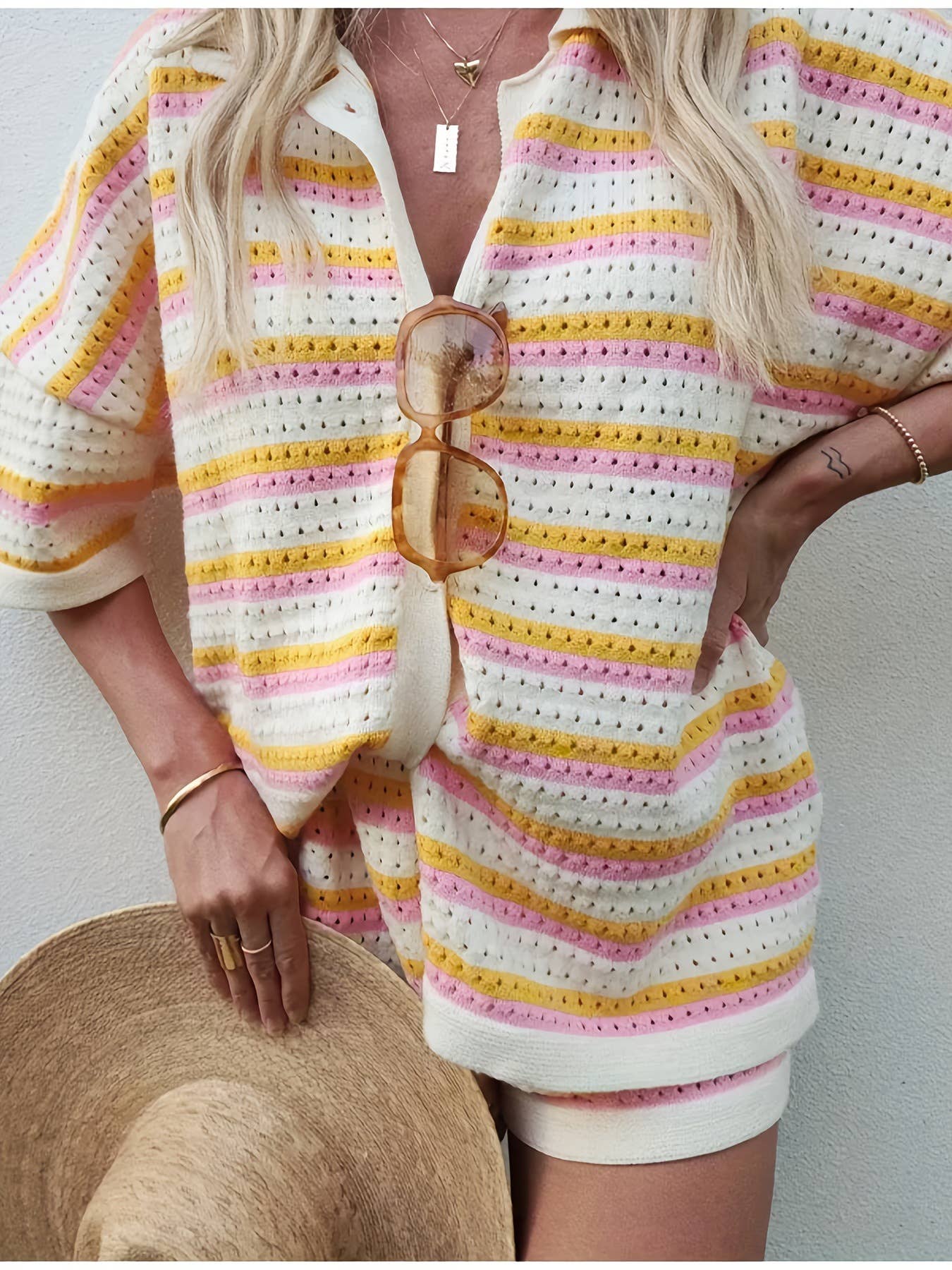 Porch Swing Short Sleeve Shorts Set