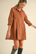 Load image into Gallery viewer, Family Dinner Corduroy Dress
