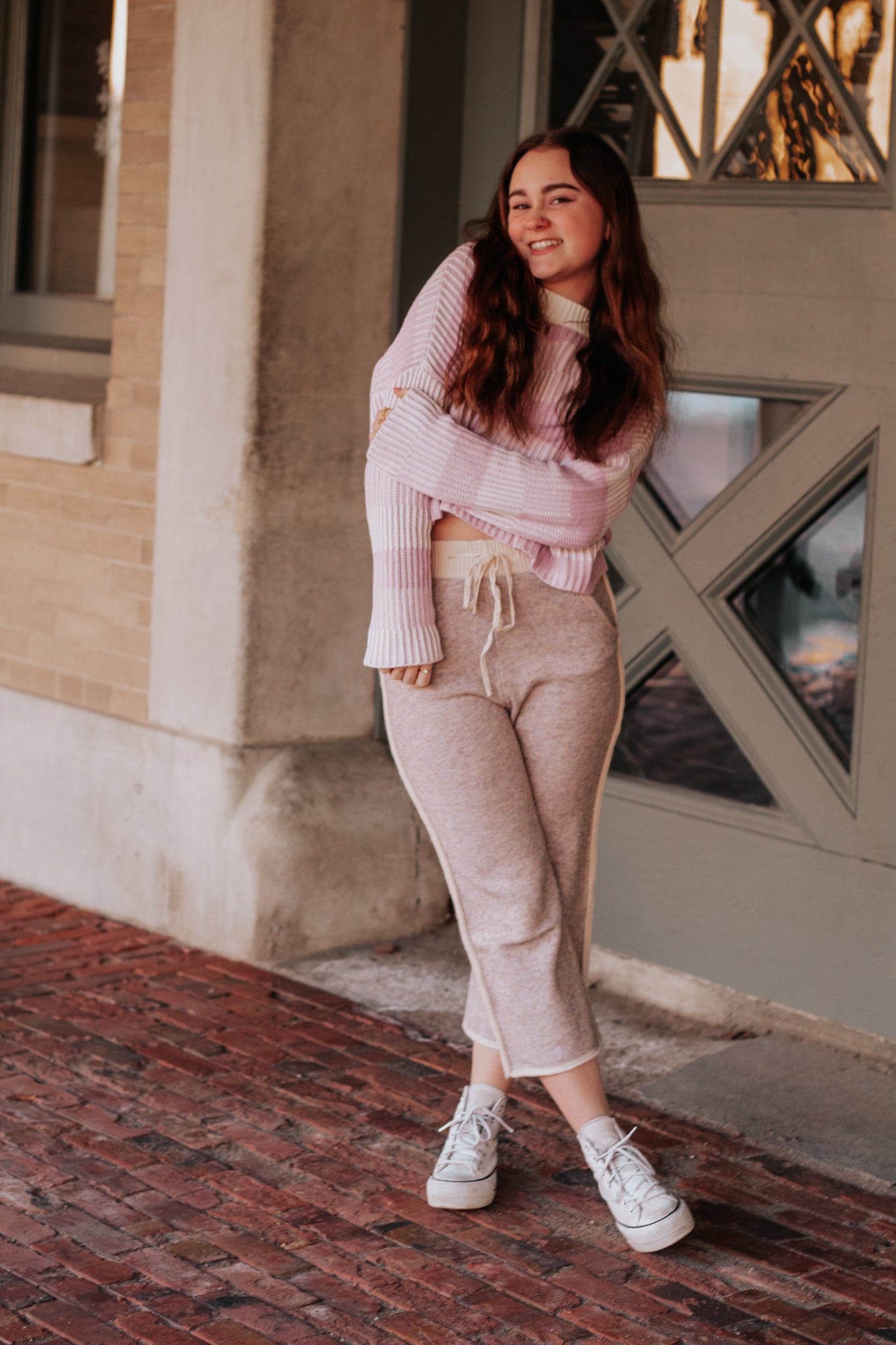 Lavender Lady Grey Sweater Pants