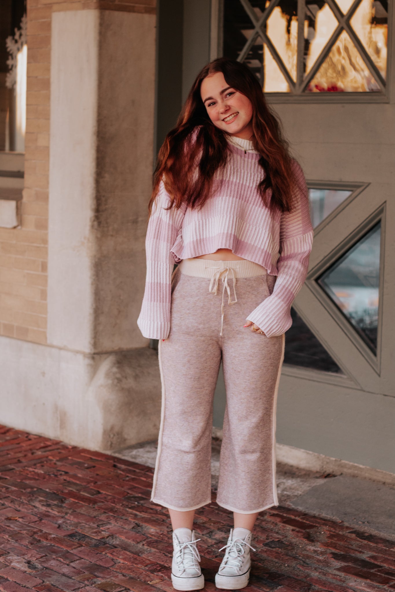 Lavender Lady Grey Sweater Pants