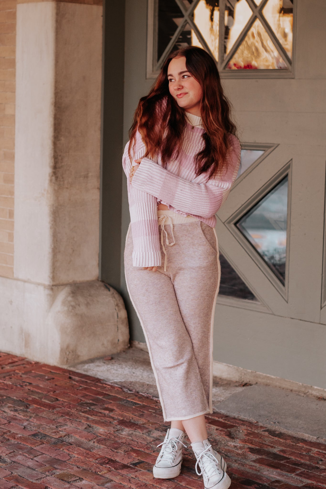 Lavender Lady Grey Sweater Pants