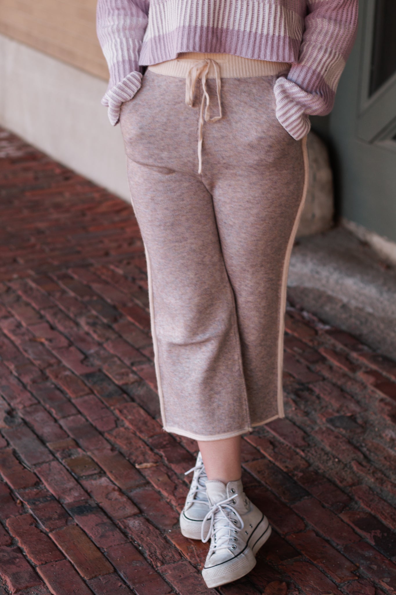 Lavender Lady Grey Sweater Pants