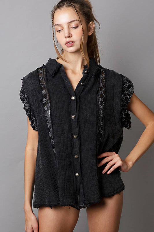 Twilight Button Down Top