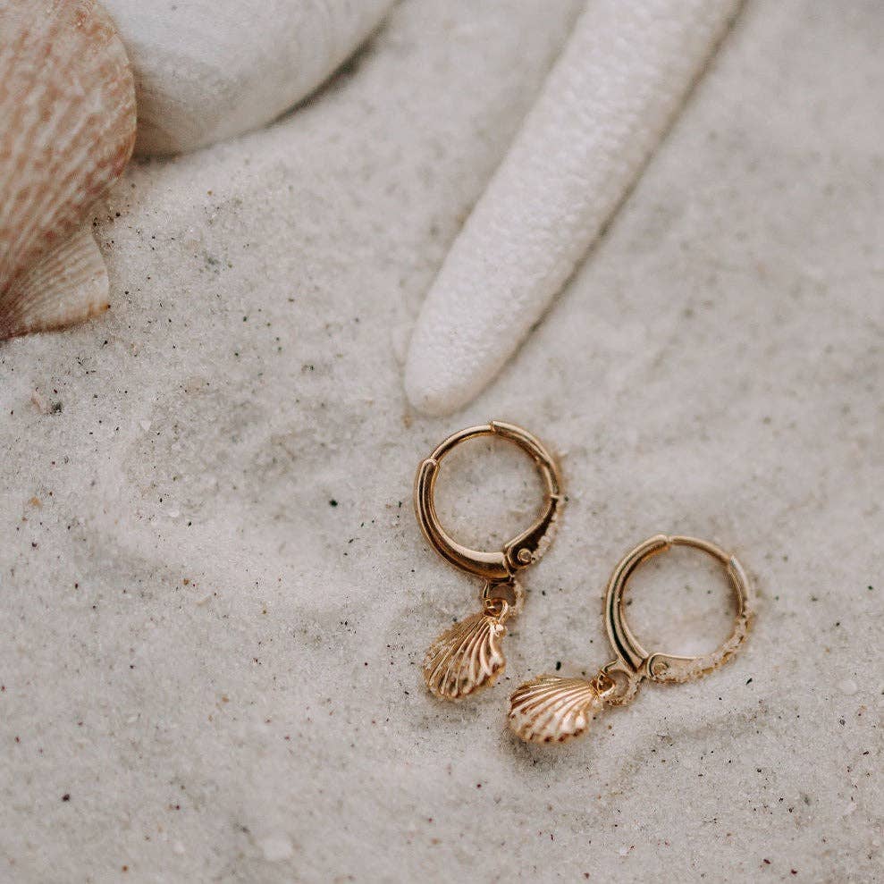 Triton Sea Shell Hoops