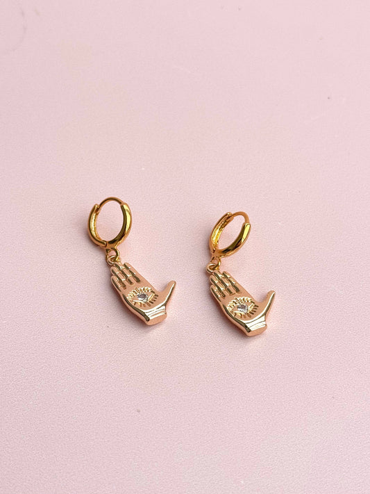 Deep Dive Palm Reader Huggie Earrings